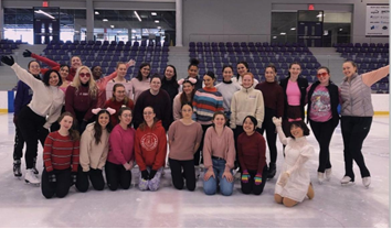On the ice with the Figure Skating Club - The first club I joined at Bishop’s  